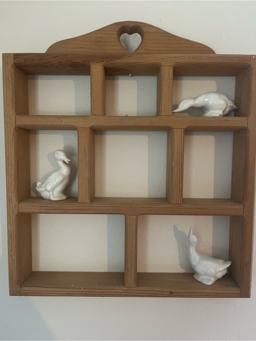 Ceramic ducks, Set of 3 (shelf not included) - vintage, grandmacore, cottagecore